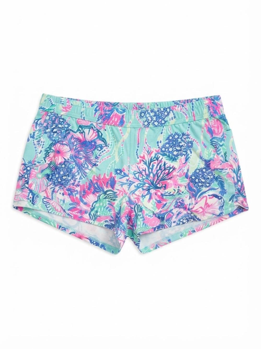 Lilly Pulitzer Coral Reef Bike Shorts - Pink & Aqua Floral